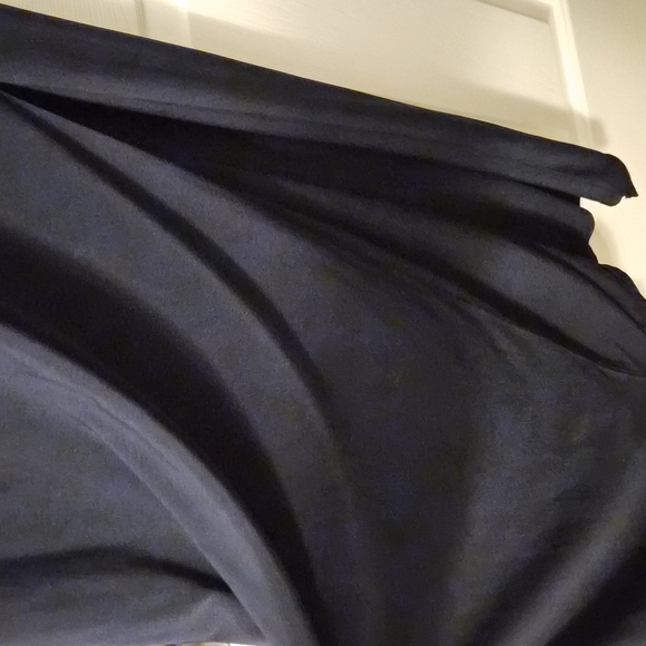 Lauren Ralph Lauren Navy Blue Portrait Collar Cap Sleeve Crepe Sheath Gown - Picture 9 of 9